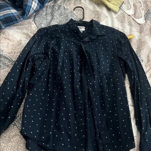 Old Navy Men's Navy Blue Casual Button Down Shirt
